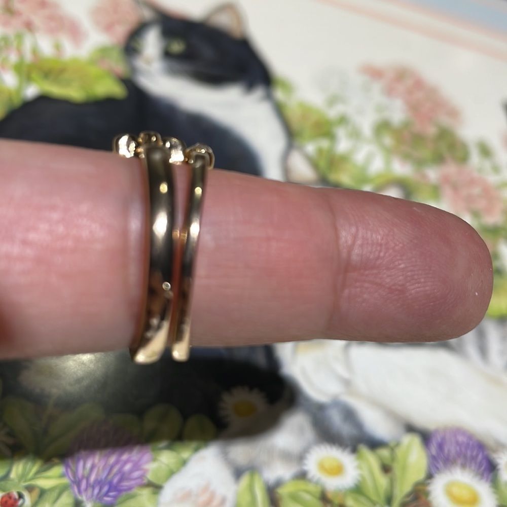 Stackable Red Clear Cz Ring - image 5